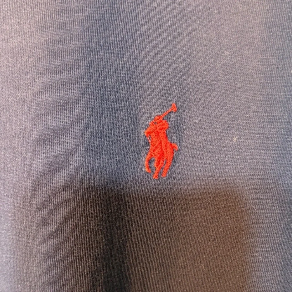 Polo Ralph Lauren Mens Size Medium Navy Blue Red Pony Logo Classic Fit T-Shirt